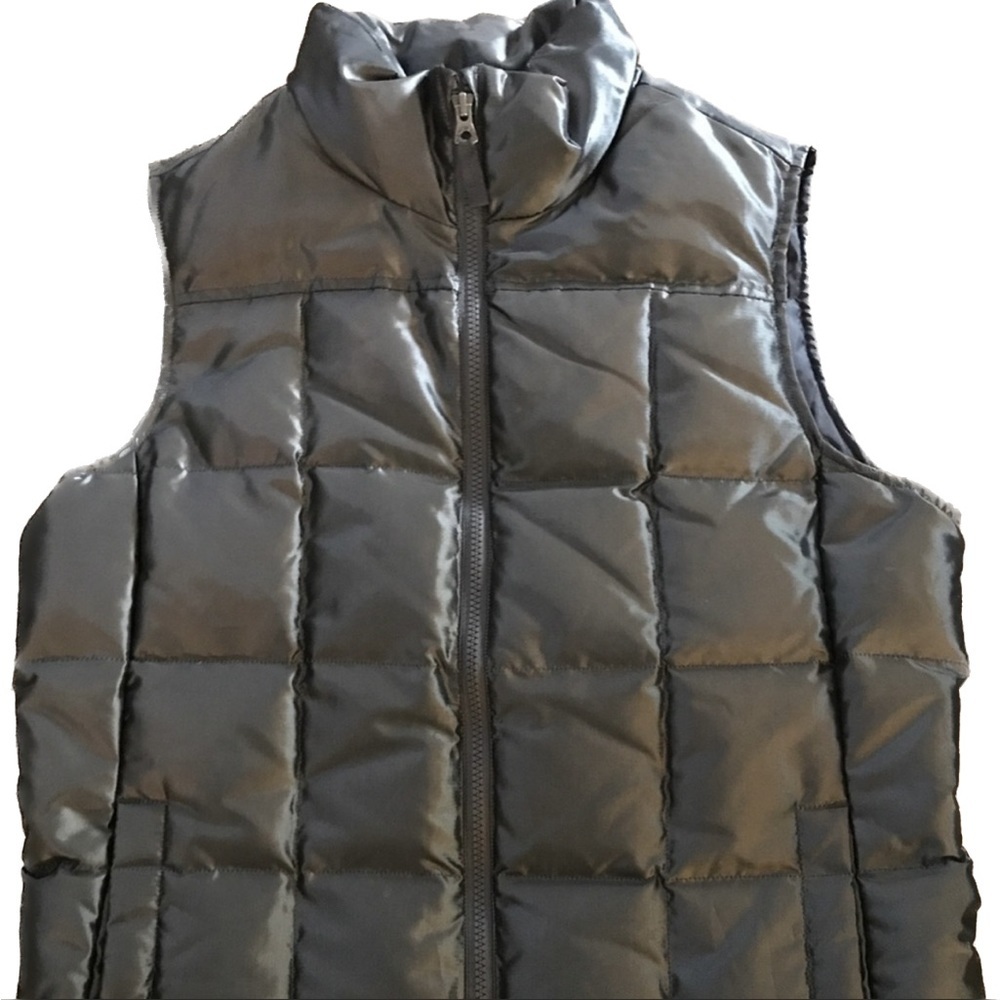 Lands End Girls Sz 10 12 Vest Jacket Dark Grey
